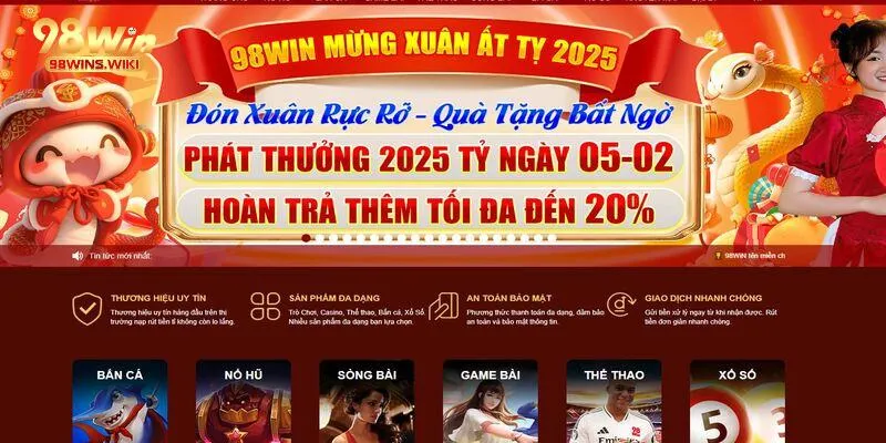 Bạn cần tìm và truy cập vào link chuẩn của 98Win 