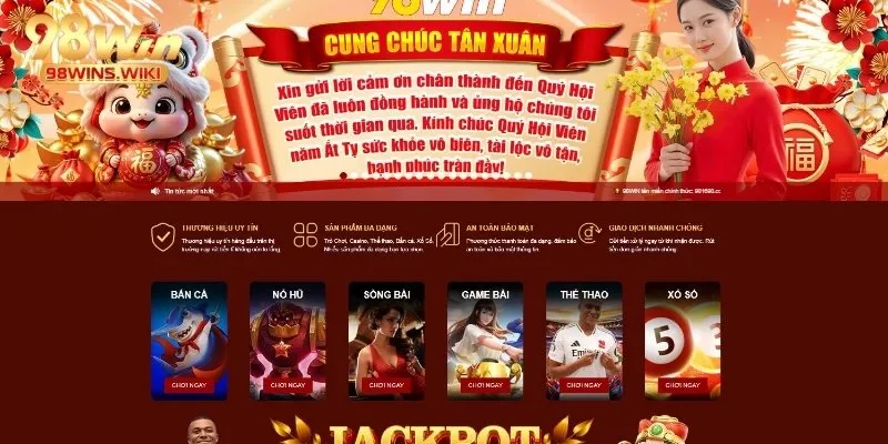 Đảm bảo bạn vào đúng trang chủ chính thức của 98Win 